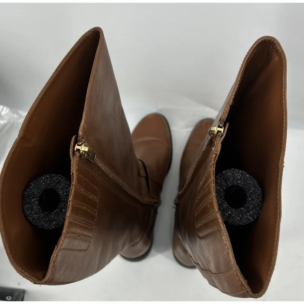 Coach Rory II Leather‎ Riding Boots Brown FG3096 Women's Size 6C